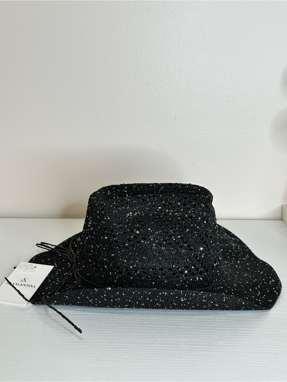 La Valentina Black Sequin Cowboy Hat - Picture 2 of 5